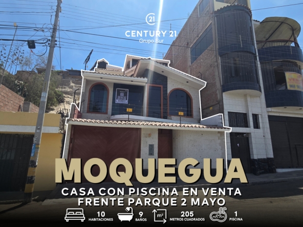 Casa en venta en Moquegua – Asesoría de Cristhian Ticona Agente Inmobiliario Moquegua, Century 21